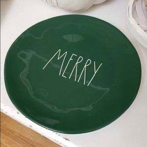 Rae Dunn Green “Merry”  Christmas Plate